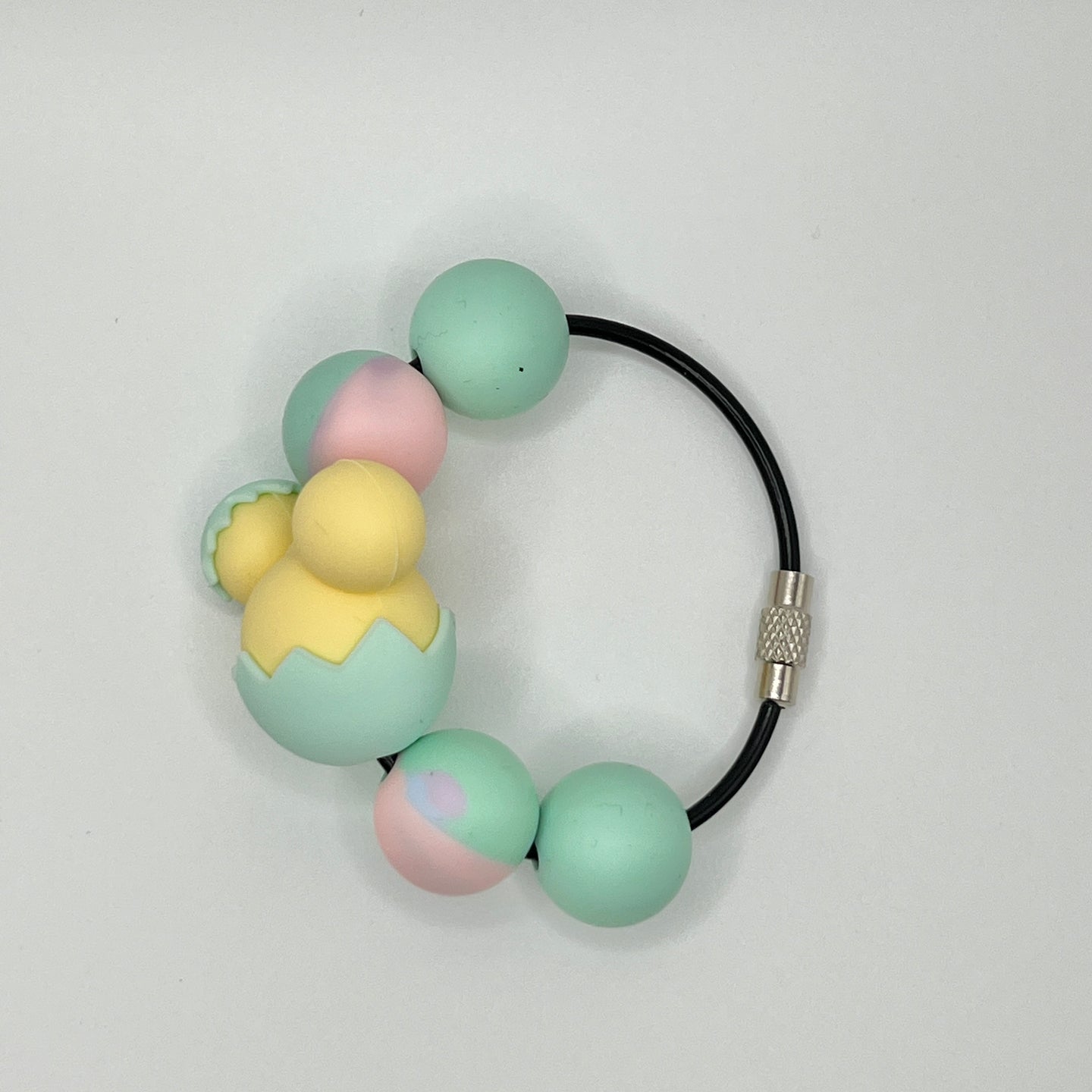 Tie Dye Mint Mouse Egg Cup Charm